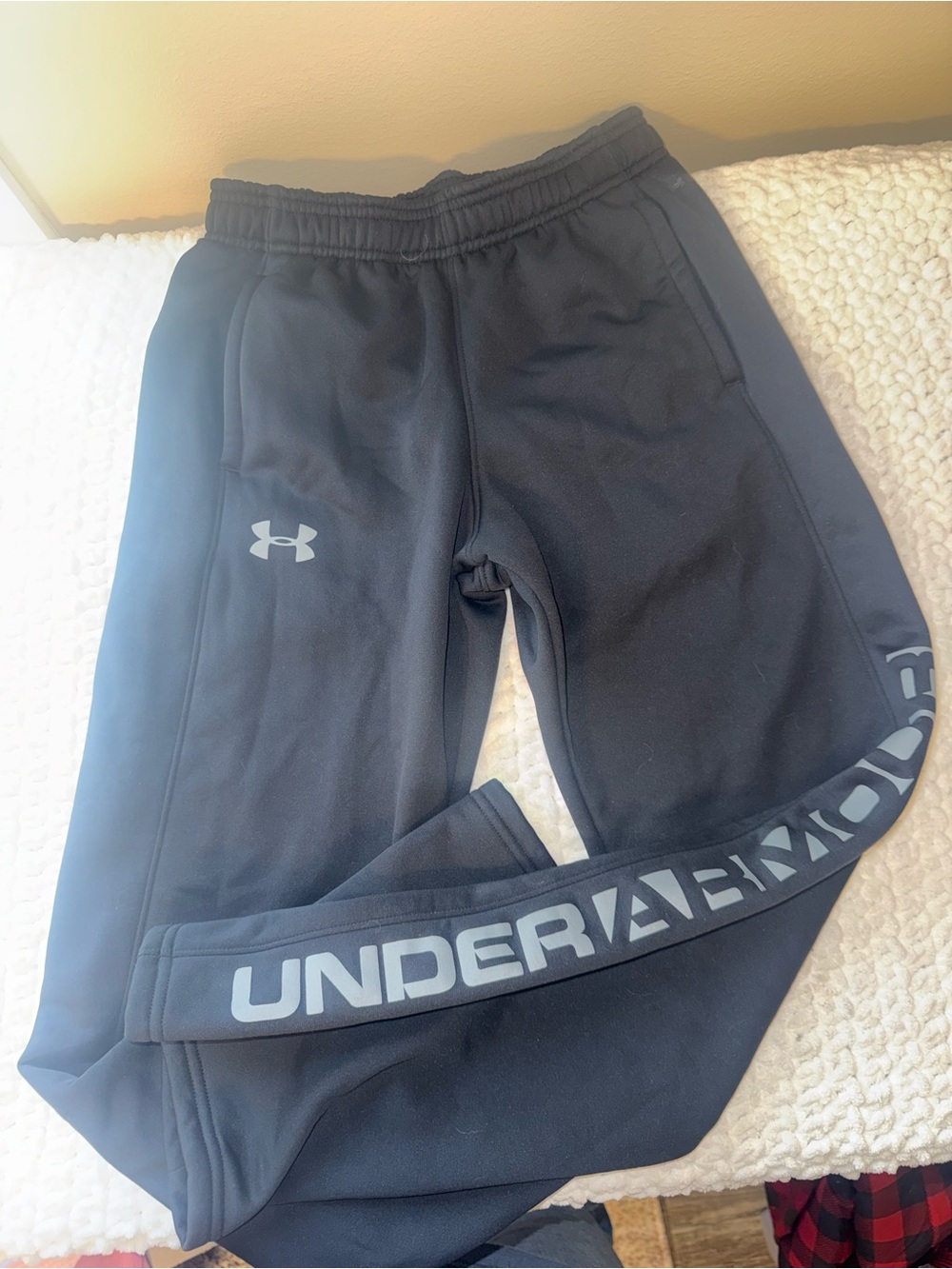 Under Armour Kids' Black Logo Jogger Bottoms